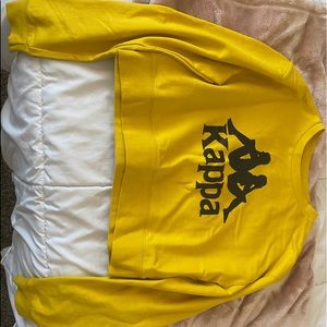 yellow kappa crop top
